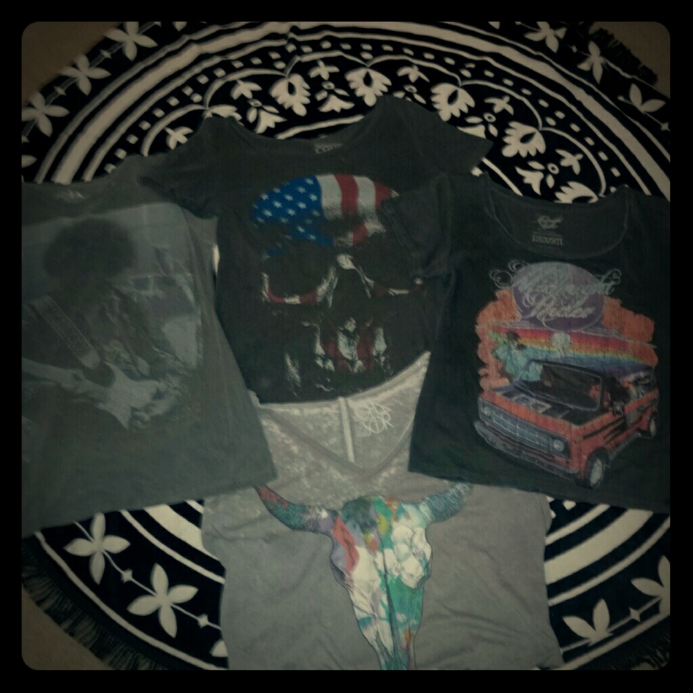 Lot distressed vintage rock tees MIDNIGHT RIDER